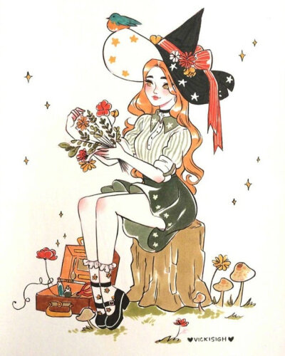 小清新马克笔手绘
画师：vicki sigh