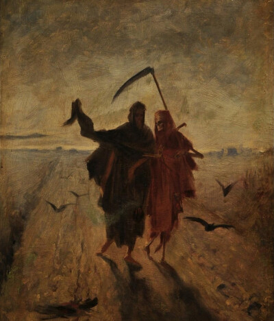 最后的旅程，1880年（捷克画家Jakub Schikaneder 作品） 