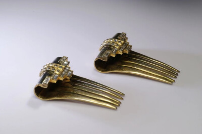 art deco 时代 古董发梳