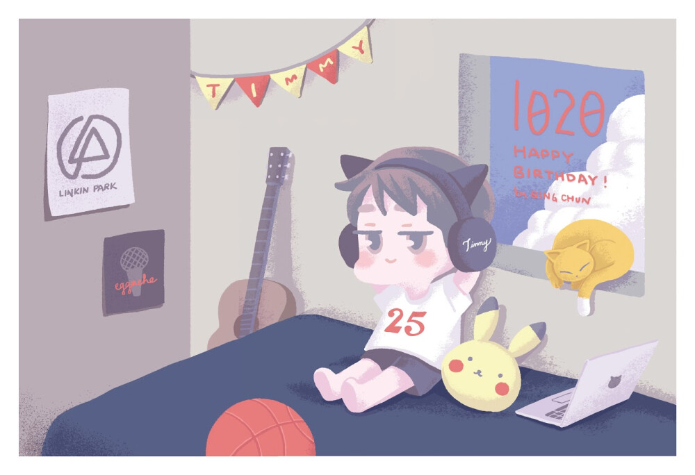 许魏洲 粉丝手绘q版 1020生日快乐