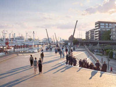 德国汉堡，尼德哈芬滨河长廊 / Zaha Hadid Architects