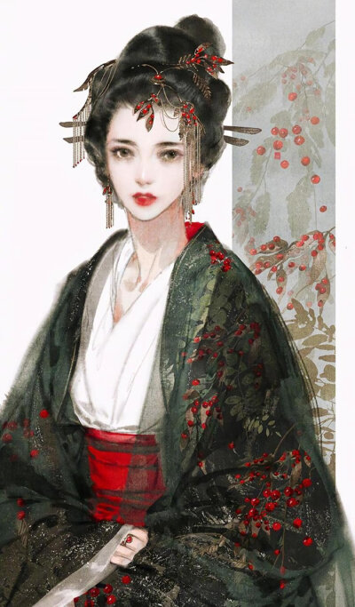 前三张源自@晗旭
后六张，暂不知，想知道是哪位画家的作品。