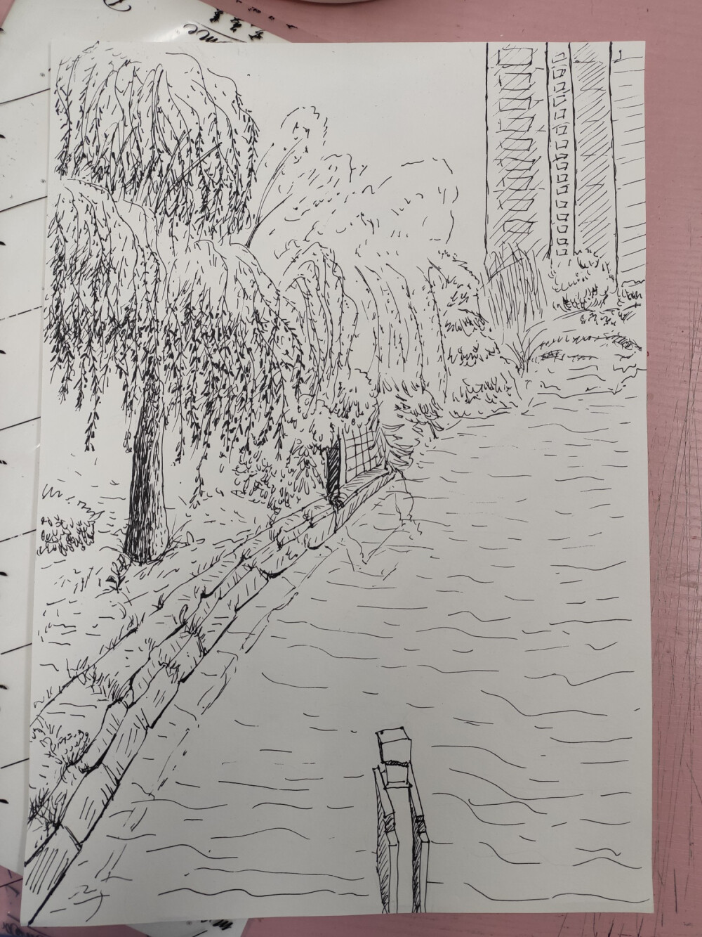 线描风景