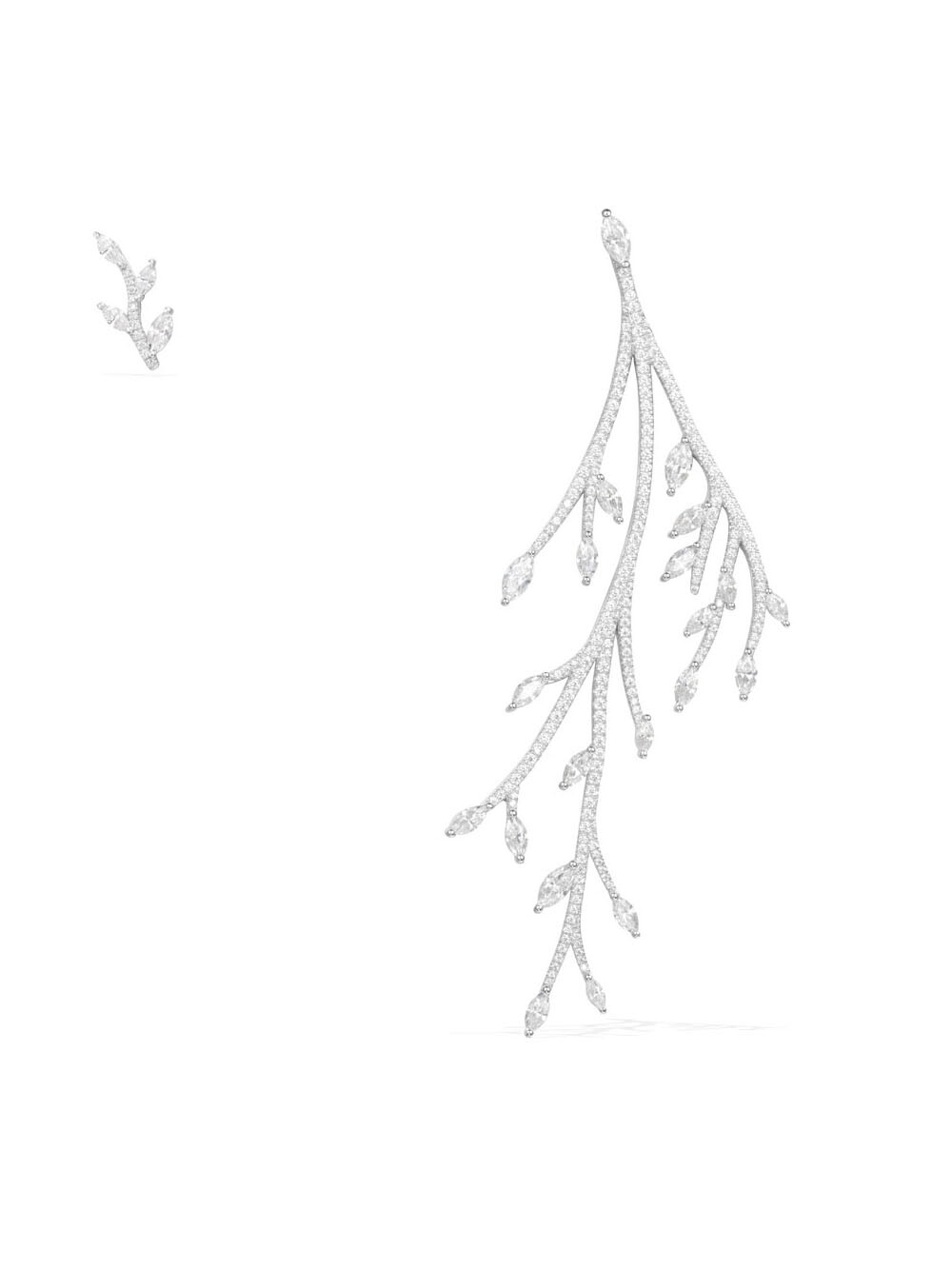 APM Monaco钻石白金耳饰