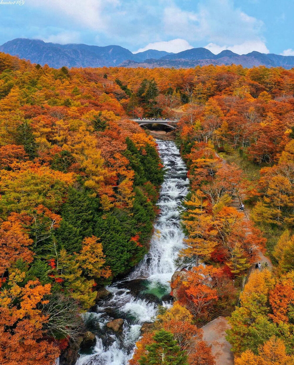 日本 栃木県 日光市 奥日光 龍頭の橋