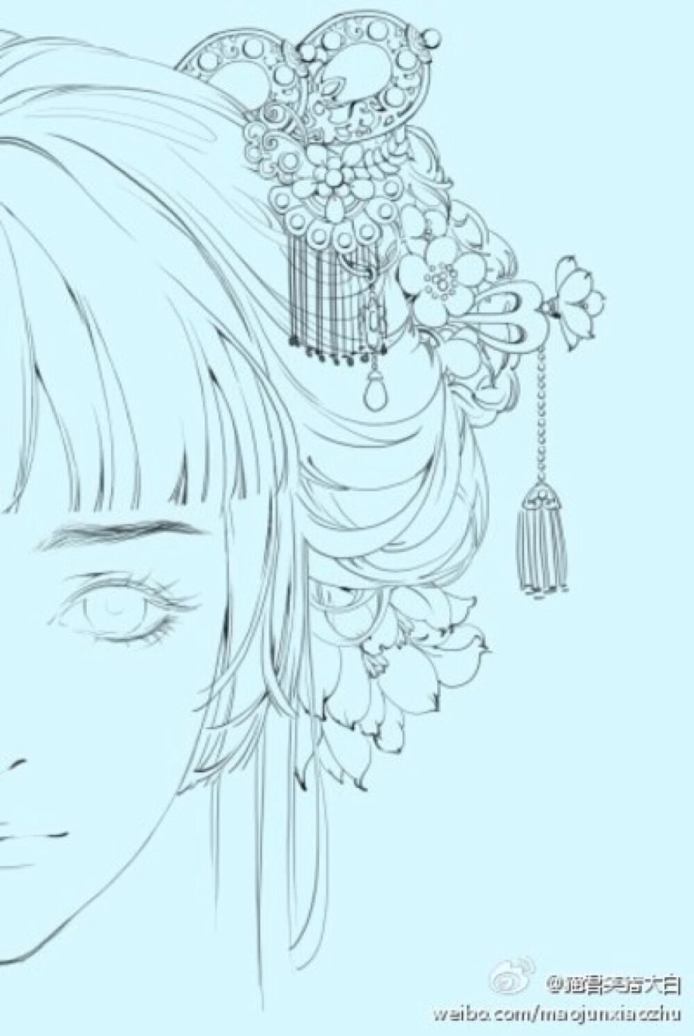 古风线稿
