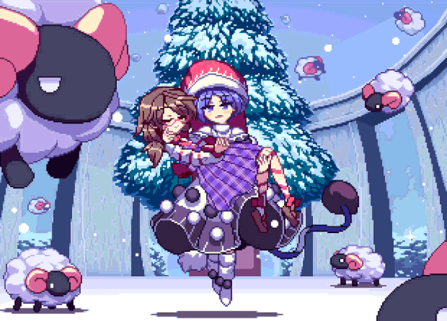 东方project 千年幻想乡 哆来咪苏伊特&宇佐见堇子 东方GLF 画师：ミゲルふとし pixiv ID：66452219