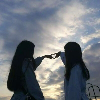 真人闺蜜头像，
美美的，
冲冲冲冲！