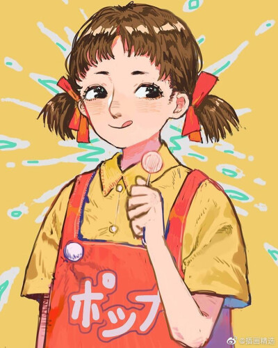 一组女孩人物插画头像，可procreate可水彩可水粉