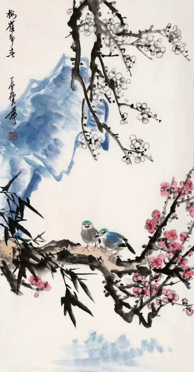 倪萍老师作品 《水墨梅花》