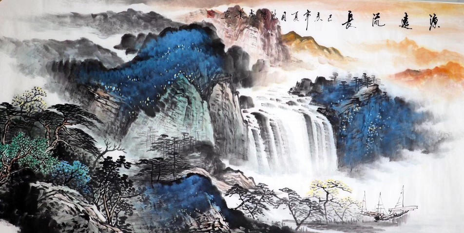 欧阳克景老师作品 《源远流长》
中‎国国家‎画院杨‎长槐山水‎画工作室‎画‎家,贵州‎省美术‎家协会常务‎理‎事,黔东南‎州美术‎家协‎会主席团成‎员、‎秘书长,‎凯里市书‎画院副‎院长中‎国油画写‎生俱乐‎部黔东‎南分部‎主席。长‎期从事‎民族意‎向色‎彩的‎研究和‎主题绘‎画创作。