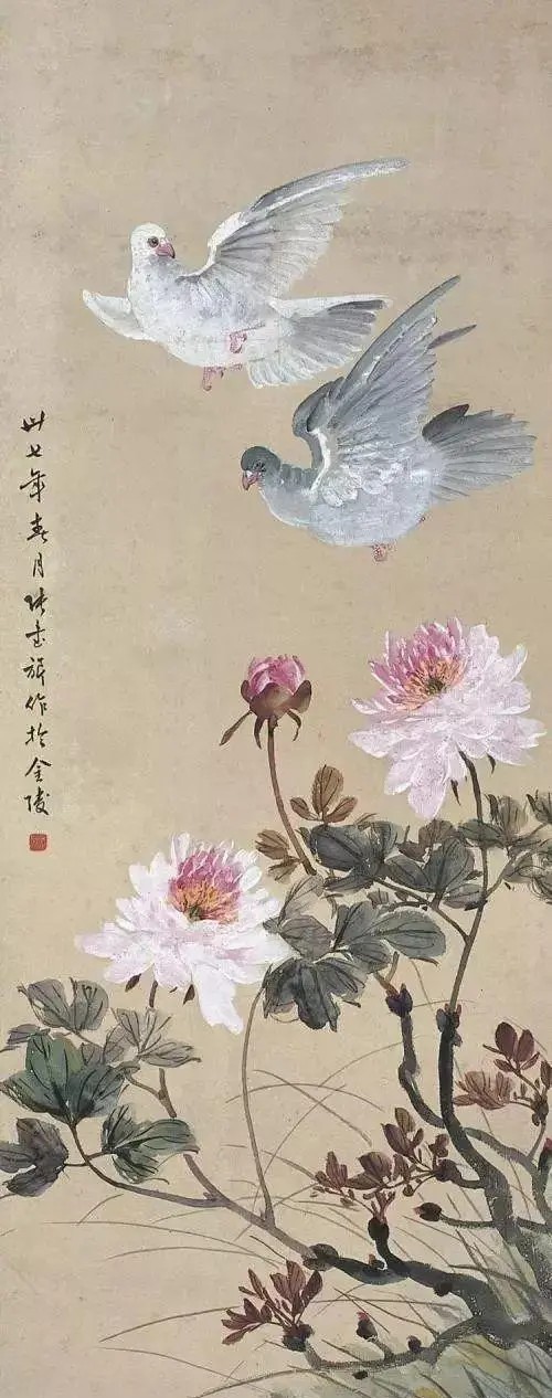 今天推荐的这种画家，是近代一位十分擅长画禽鸟的画家。他精于画禽鸟，尤其擅长画鸽子，有着“画鸽第一人”的美誉。他笔下所创作的一幅《百鸽图》，曾被当作国礼赠送给了美国，至今仍被悬挂在白宫，这位画家就是张书旗。
