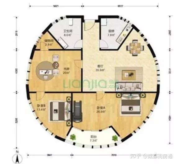 户型图 奇特户型图 环形户型