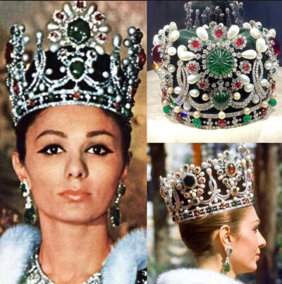 伊朗皇室王冠
这座神话般的皇冠上镶嵌着36颗红宝石、36颗祖母绿、105颗珍珠和1469颗钻石，现在我们就要解释，为什么梵克雅宝在设计皇冠是没有制作这顶皇冠的宝石了，因为伊朗法律禁止国库的任何一件珠宝离开这个伊…