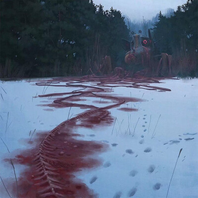 废土世界——
生化 Things from the Flood丨Simon Stålenhag ​​​