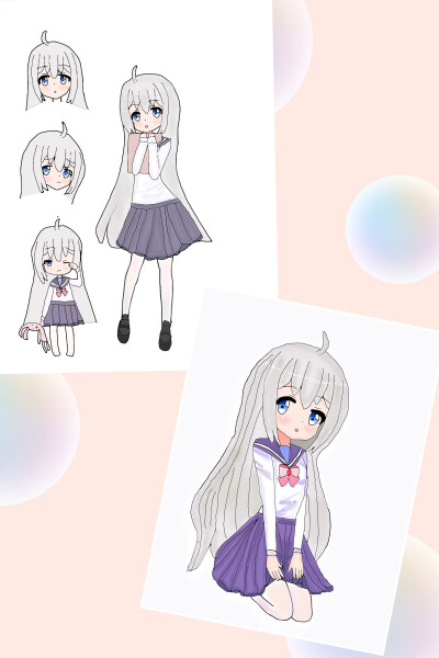 my first original-designed character!✍️(not good enough)
Her name is yueyue/Lotus
11 years old ! Grade 4!
Optimistic and willing to help others!
But a little bit shy with both acquaintance and stra…