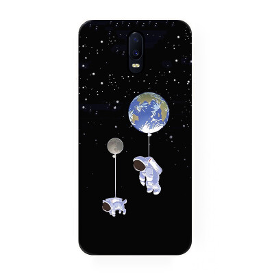 黑色星空插画太空人 OPPO R17 PRO R11s R9s Plus R11 R15 手机壳