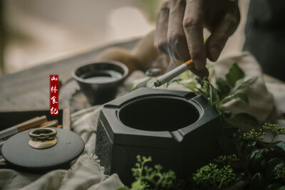 那日午后便落了雨，还是湿热的夏天，屋檐和空气，院子里的植物和二楼的暗。抽支烟吧，不论是什么情绪。