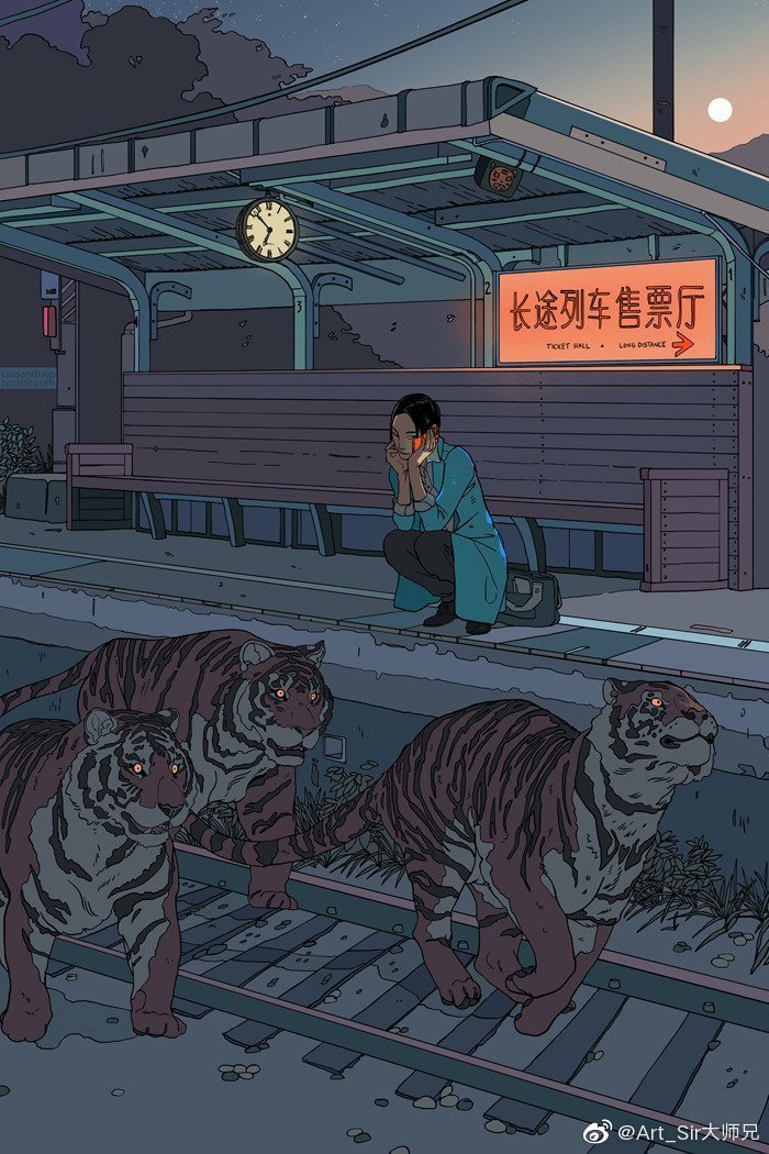 [cp]动物与人的森林之城｜插画师 Cassandra Jean ​