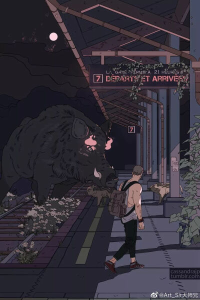 [cp]动物与人的森林之城｜插画师 Cassandra Jean ​