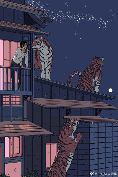 [cp]动物与人的森林之城｜插画师 Cassandra Jean ​