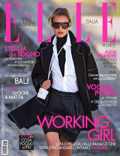 【杂志大片】Elle Italia November 2019. 意大利《ELLE》11月新刊，“马甲”Maartje Verhoef 登封，“Casual Friday” 周一到周五的通勤穿搭。