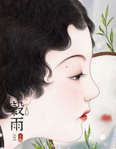 来自杭州的插画师末春，其作品多以女性角色为主，一个个民国风情的女郎，身穿旗袍，面部红润饱满，一头复古波纹发型，凤眼细眉，红唇一抹，顾盼生辉，气质脱俗，让人移不开视线。