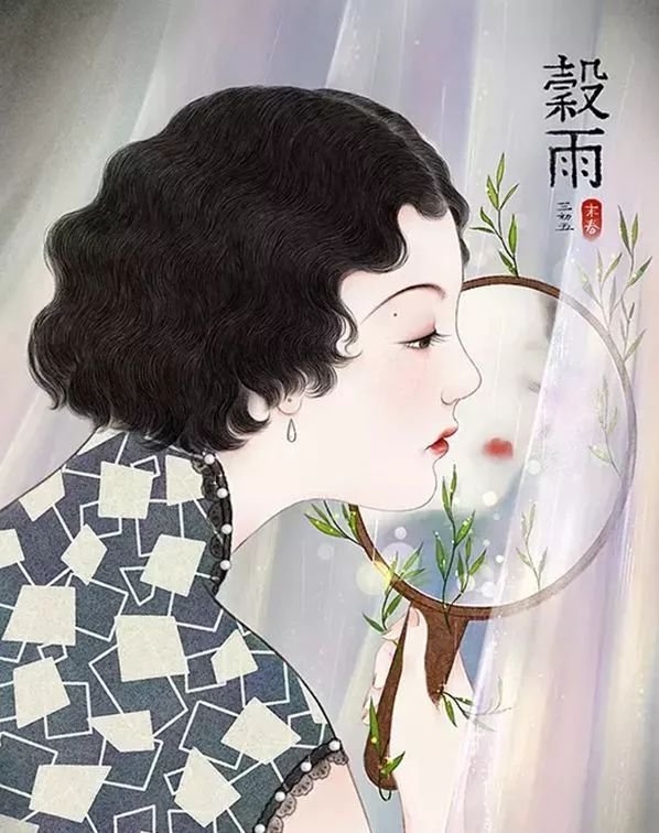 来自杭州的插画师末春，其作品多以女性角色为主，一个个民国风情的女郎，身穿旗袍，面部红润饱满，一头复古波纹发型，凤眼细眉，红唇一抹，顾盼生辉，气质脱俗，让人移不开视线。