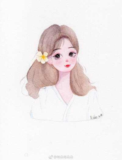 手绘女孩