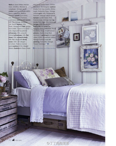 Lilac hues & lavender blues，紫丁香和薰衣草，似做梦。（#Country Living UK# May 2014） ?