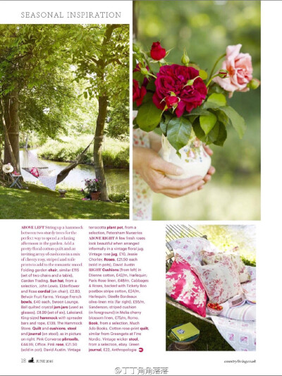 SWEET SCENTS of SUMMER，夏季馨香。(#Country Living UK# June 2016) ?