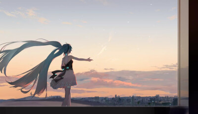 #初音未来# 天空的交响曲
画师：SanMuYYB