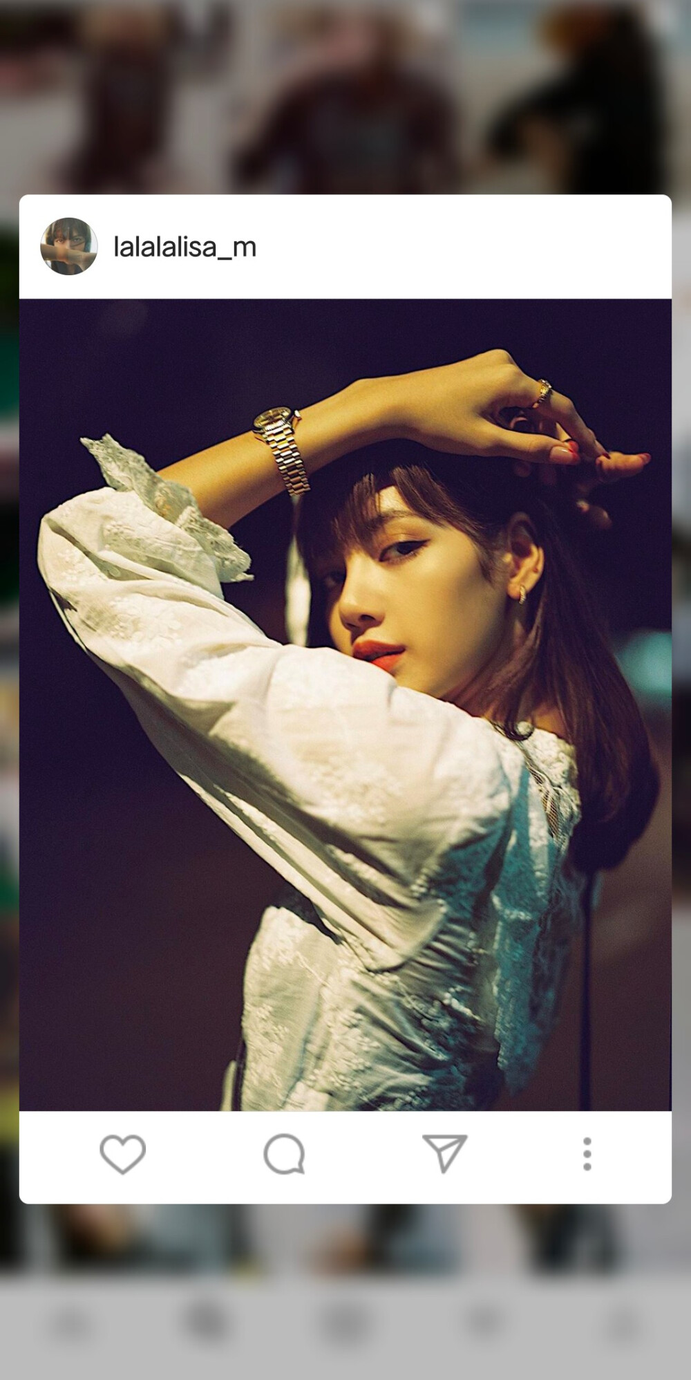 blackpink lisa小姐姐 ins壁纸背景头像图片