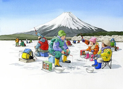 他笔下的日本生活非常贴近真实的生活情景，而且，你是不是也在这些画作中发现了自己的童年？