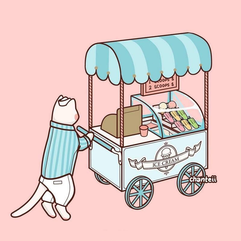 猫咪小店 插画 By_chanteii