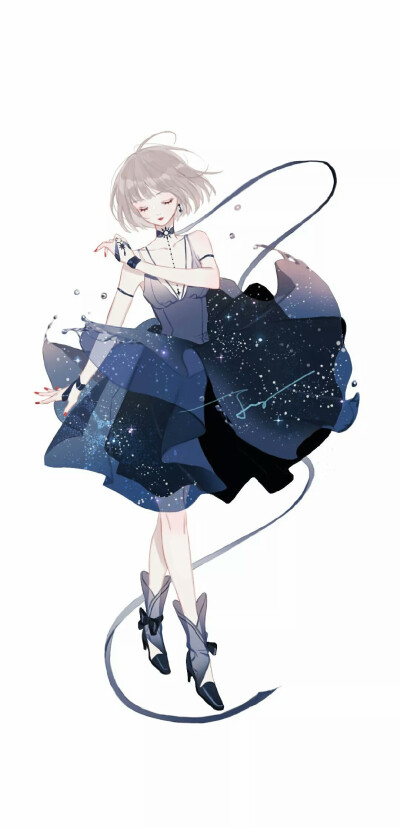 ▽ 女孩 星空
Around the galaxy,there are no brighter stars than you.
环游遍了整个星系，找不到比你更亮的星星.