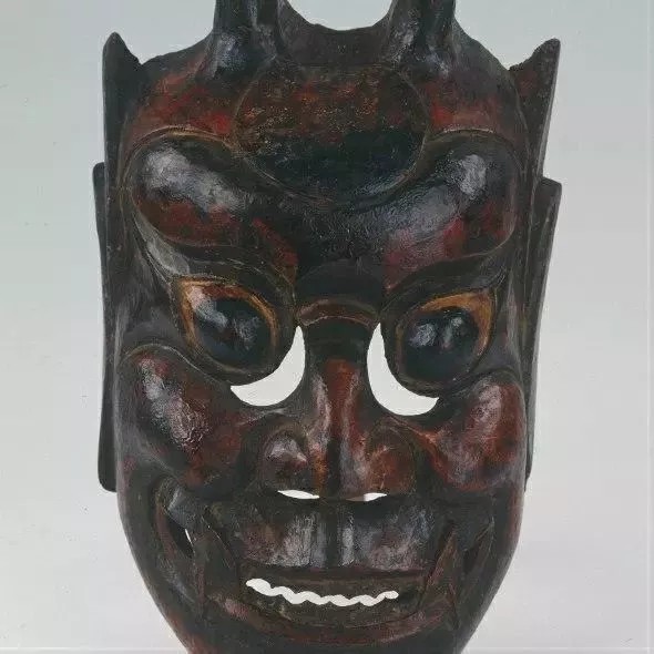 土家族木雕傩戏开山莽将面具清上海博物馆藏