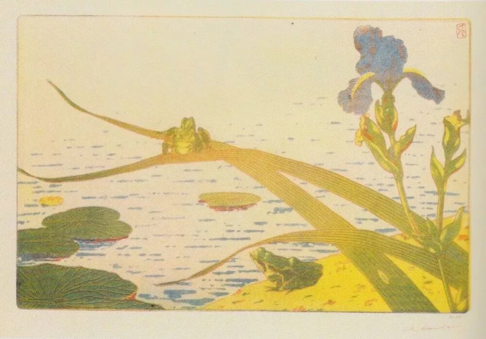 ▲Charles-Louis Houdard, Frogs ( from “L'Estampe originale”, Album VIII ), 1894, three-coloraquavit on paper, 26.1 x 40cm, Mitsubishi Ichigokan Museum, Tokyo, p.168 