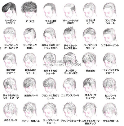 发型参考，图源水印