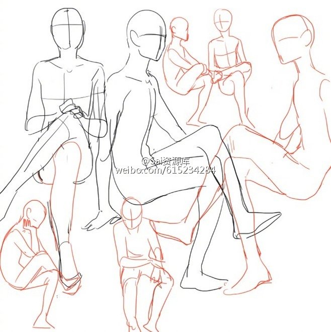 人体参考，图源水印