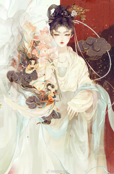 #虚妄系列#
罗衣何飘飘，轻裾随风还~
画师：画画的小夏