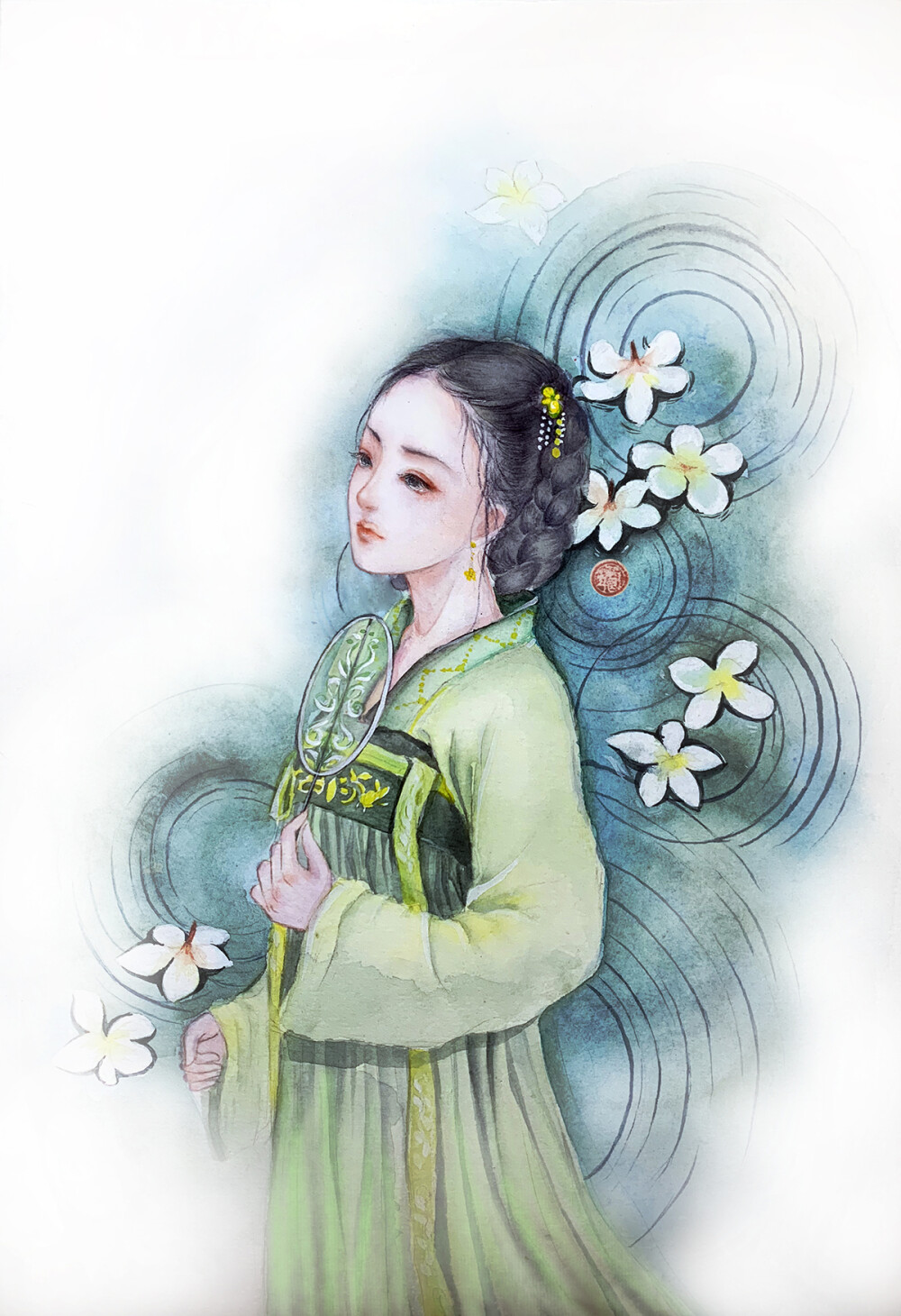 古风水彩美人作者vc琼琼