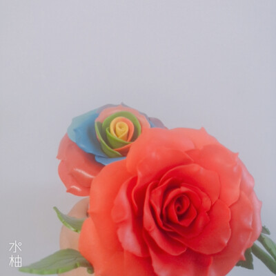 软陶玫瑰花