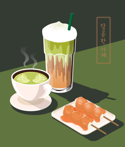 【更多点头像】创意手绘复古下午奶茶甜品小吃饮料外卖促销插画海报设计素材