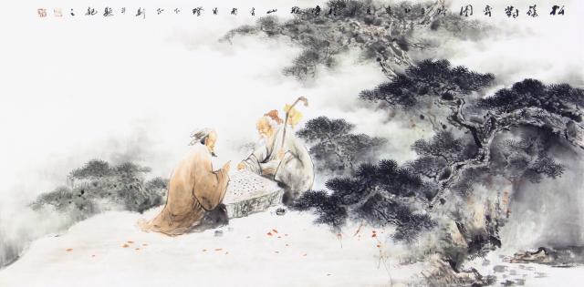 何正则作品
何正则 浙江海宁人士，1976年出生。是著名画家张晓飞先生的爱徒，就读于苏州大学艺术学院。现为沈周艺术研究会理事兼秘书长。中国书画家协会理事，江苏省美协会员。从视觉的感受来说：何正则作品中最为直观的矛盾是色彩与水墨的关系。这也是近代中国画发展的一个难题。明清以来的水墨文人画的发展，几乎将色彩逐出中国画的园地，以墨分五色的虚拟对比，达到程式化的象征性满足。