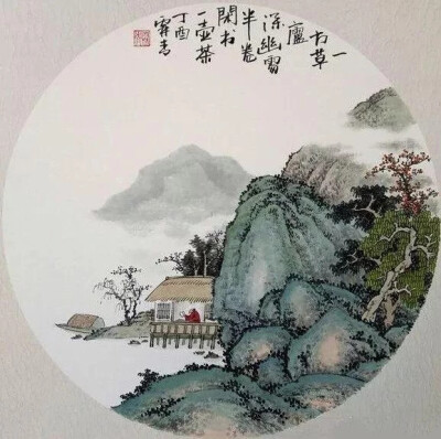 扇面风景