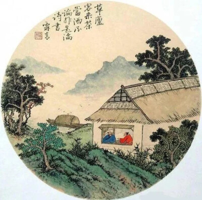 扇面风景