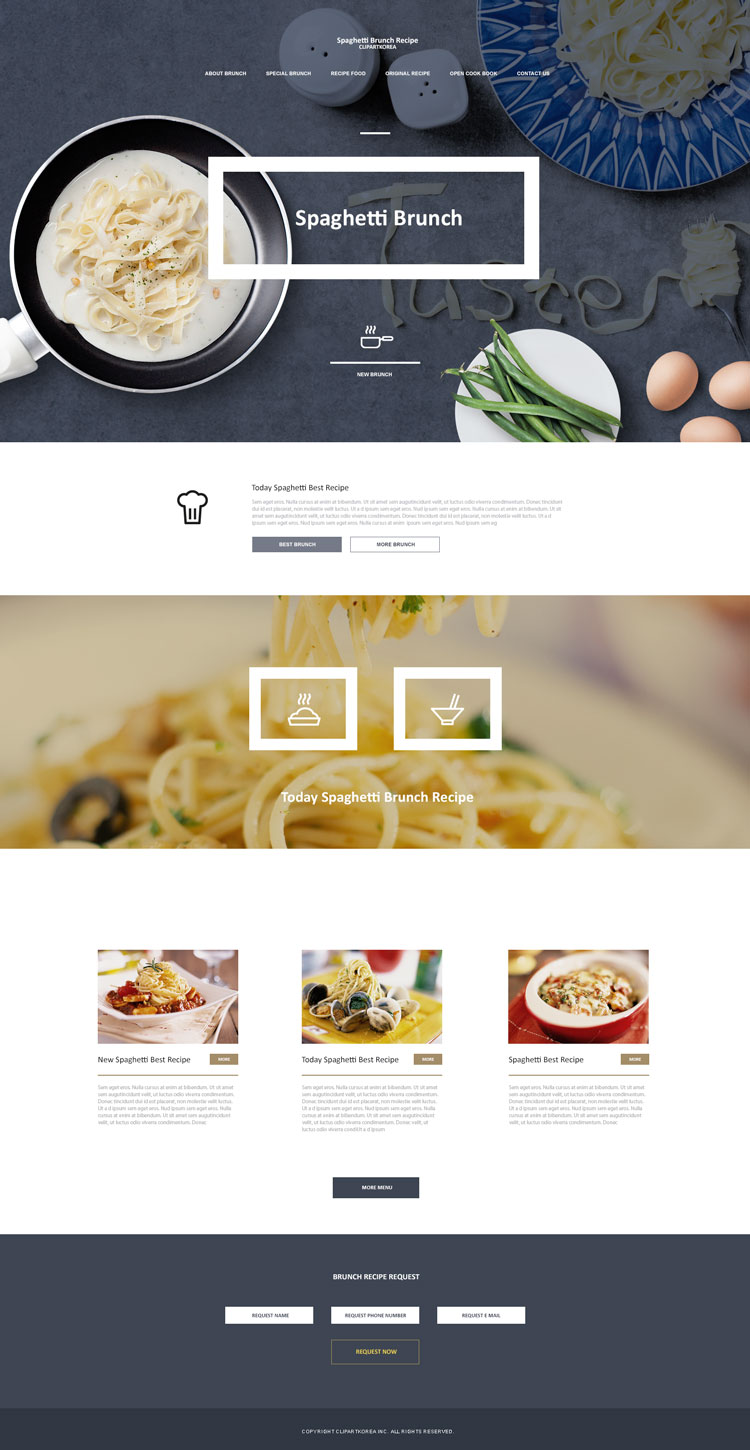 【更多点头像】创意简洁中西式美食餐饮外卖预订官网首页专题UI界面设计素材