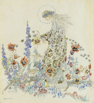 插画｜Jessie Marion King（杰西·马里昂·金，1875~1949），苏格兰插画家，工艺美术风格珠宝设计师。
杰西生于牧师家庭，少年时期受到严格的宗教教育，常常因为害怕母亲把自己的绘画撕掉而悄悄藏起来。1891年，她进入…