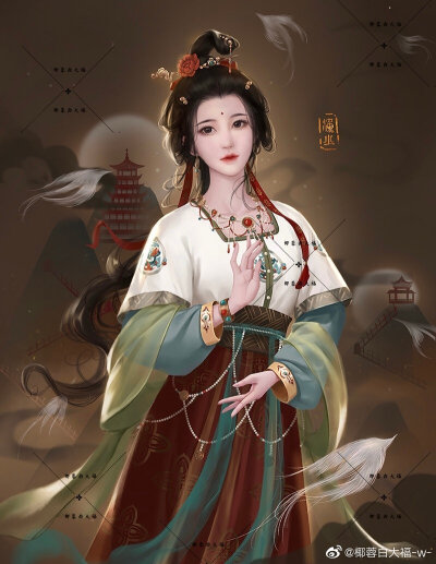 （古风美人）绘师：椰蓉白大福-w-